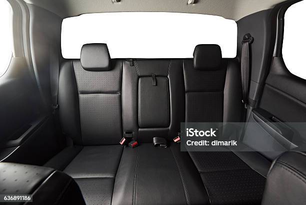 Back Leather Seat Of Modern Pickup Stock Photo - Download Image Now - Indoors, Car, Taxi