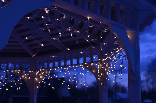 istock blue night outdoors gazebo decoration iights 636892754