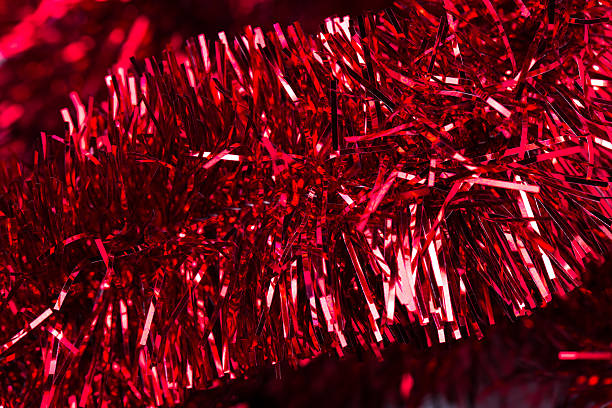 istock Red classic decoration Christmas garland 636895540