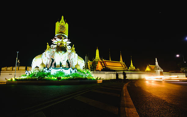 istock statues of Thai White Elephants at Emerald Buddha Temple. 636896628