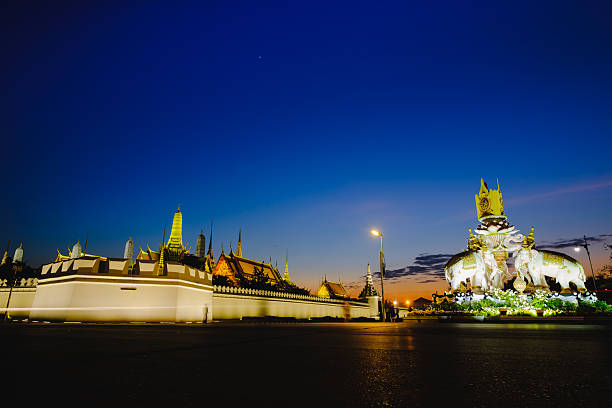 istock statues of Thai White Elephants at Emerald Buddha Temple. 636897224
