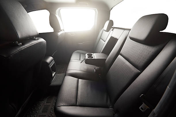 pickup-ledersitz hinten - car indoors inside of vehicle interior stock-fotos und bilder