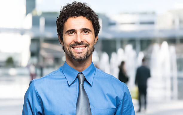 istock Handsome manager portrait outdoor 636898054