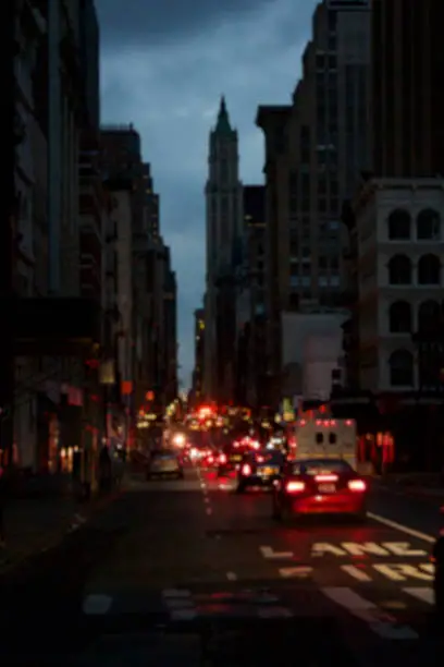 Photo of Blacked-Out Manhattan Blur