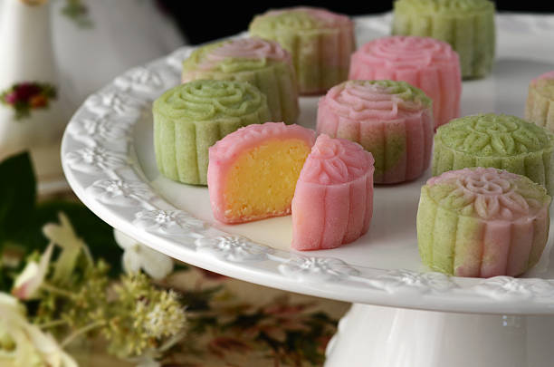 istock Ice Skin Mooncake with Coconut Custard Filling 636905182