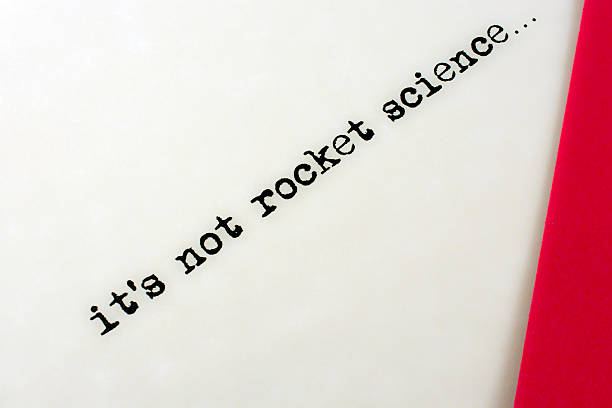 istock Saying-  it's not rocket science- with red and white color 636905268