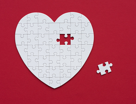 Searching for the missing Piece, Love, Heart, Puzzle, Relationship. Nikon D810. Converted from RAW.