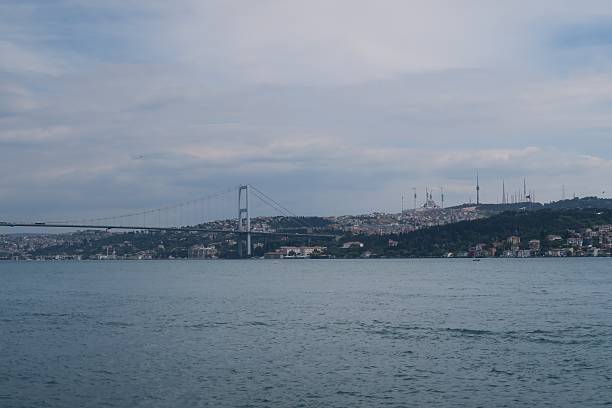 istock Bosphorus Bridge and Strait with Ships, as seen from the 636905520