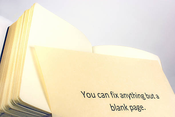 istock Saying- You can fix anything but a blank page- book 636905864