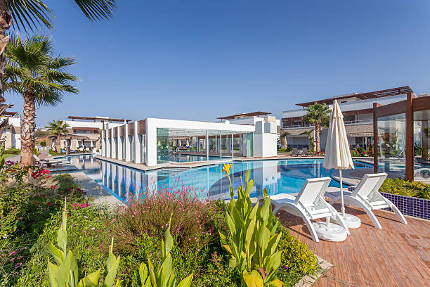 istock luxury Construction hotel  Swimming Pool 636906616