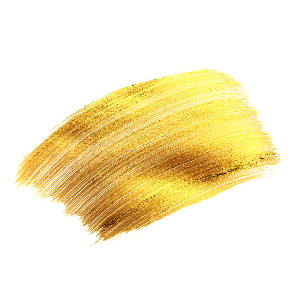 istock Beautiful textured golden strokes 636907454