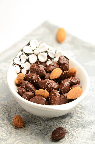 istock Sea salt and Chocolate Almonds 636908102