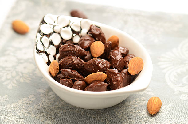 istock Sea salt and Chocolate Almonds 636908106