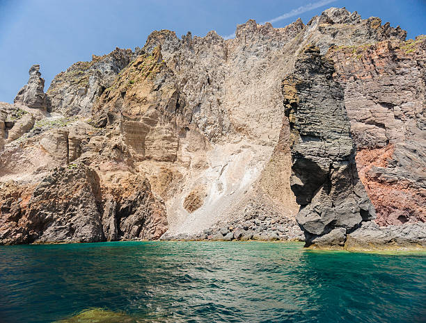 istock Cliffs and rocks of Lipari,  Italy. 636908188