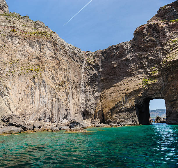 istock Cliffs and rocks of Lipari,  Italy. 636908302