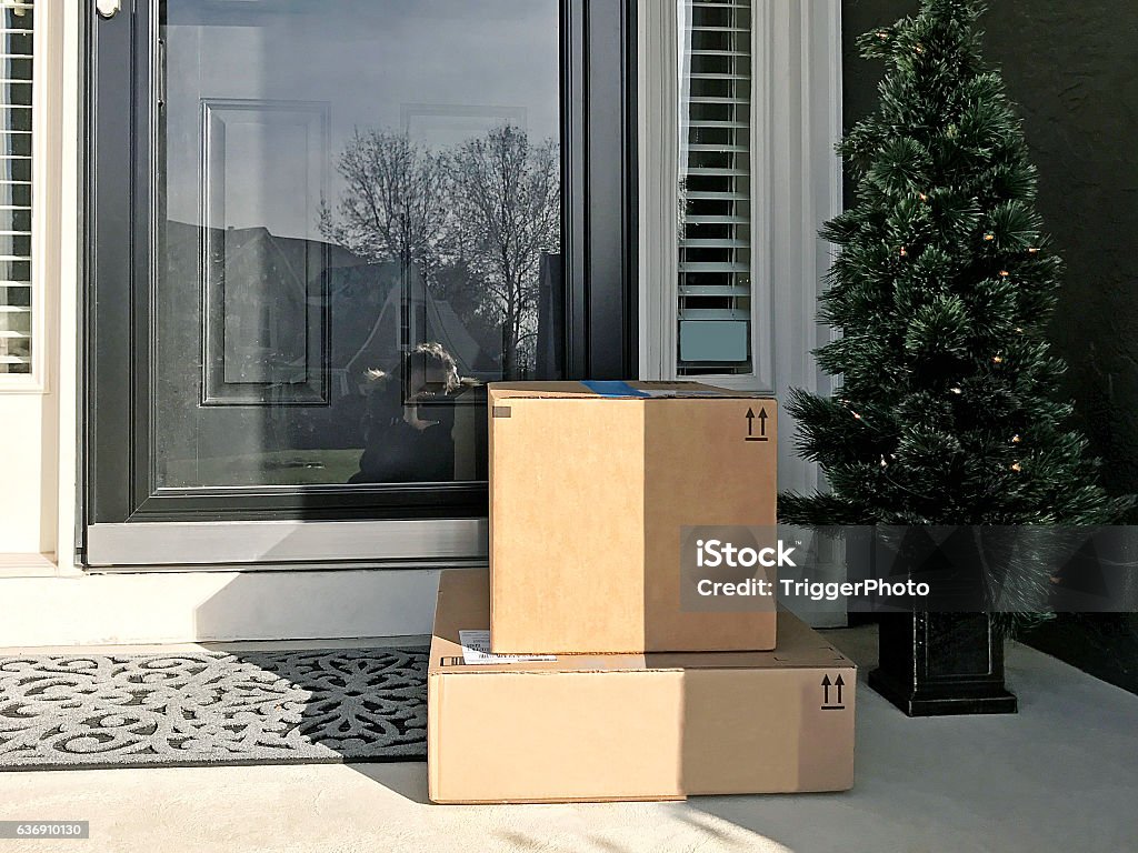 Paquets de porte d’entrée - Photo de Boîte libre de droits