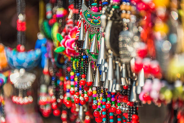 istock Chinese Decorations Hanging in a Tourist Store 636910500