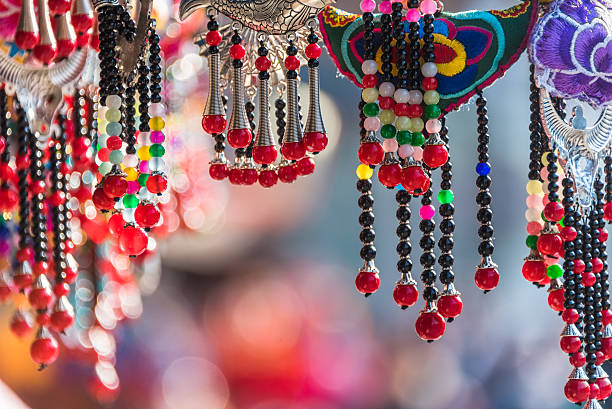 istock Chinese Decorations Hanging in a Tourist Store 636910586