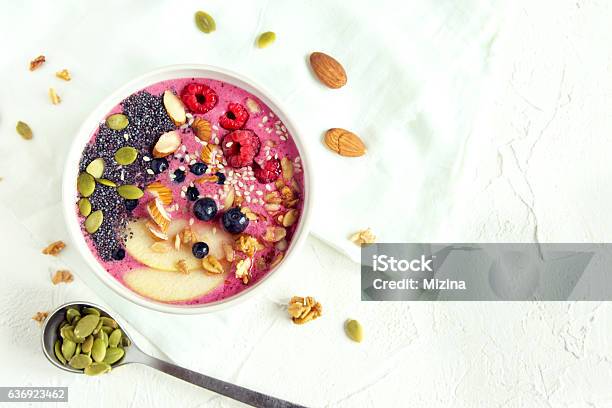 Smoothie Bowl Stock Photo - Download Image Now - Bowl, Smoothie, Acai