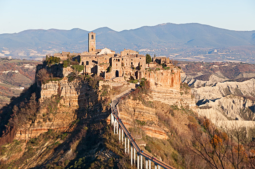 Civita is a village in the municipality of Bagnoregio, near Viterbo, in the Lazio region. It is one of the most beautiful villages in Italy. It is called \