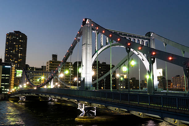 istock Japan Night view of the bridge 636929326