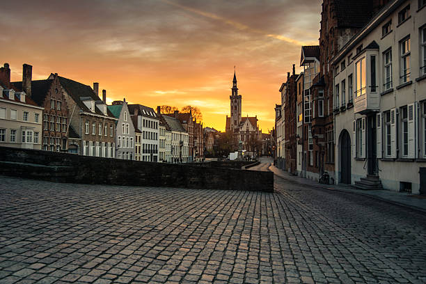 istock View on Jan Van Eyck Square in Bruges, Belgium 636929472