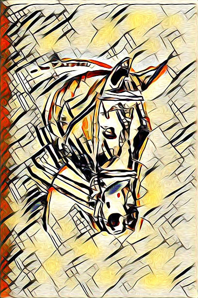 istock Freehand horse illustration painting 636930820