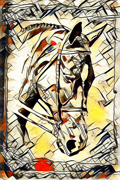 istock Freehand horse illustration painting 636930858