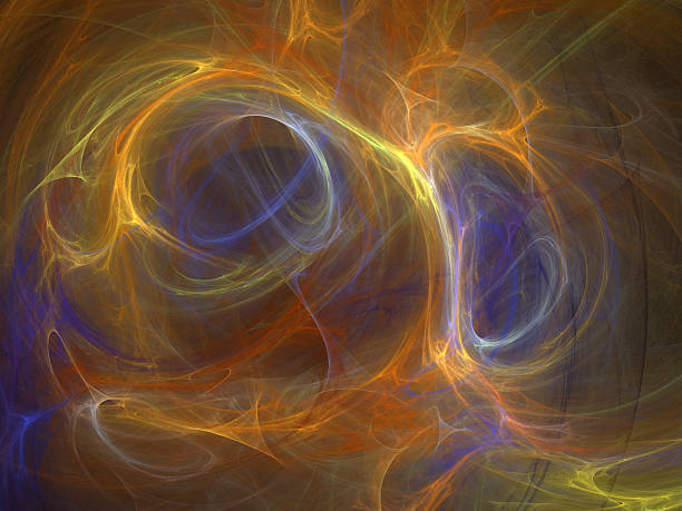 istock image of one Digital Fractal on Black Color 636932416
