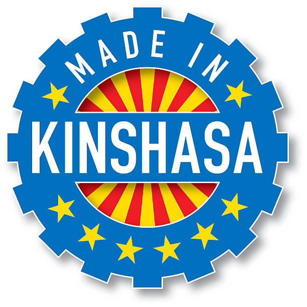 Made in Kinshasa flag color stamp. Made in Kinshasa flag color stamp. Vector illustration kinshasa stock illustrations