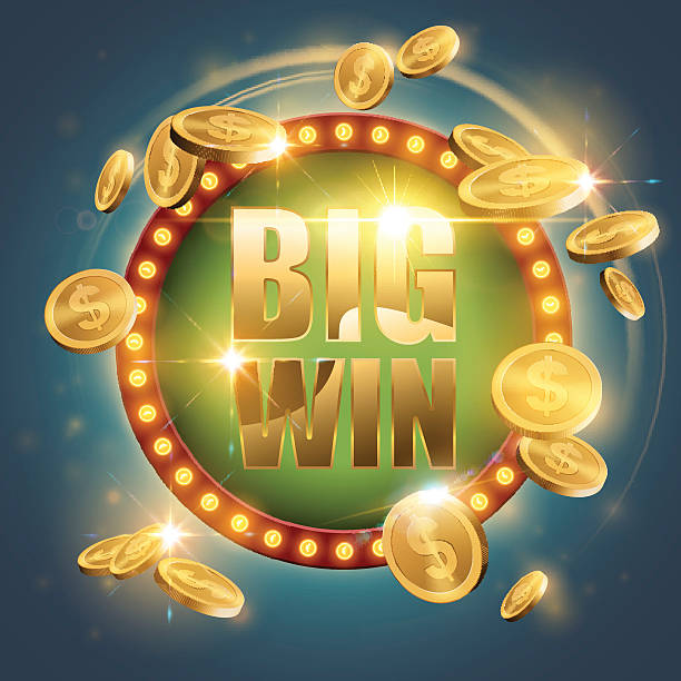 Big win banner Big win banner in vector business party stock illustrations