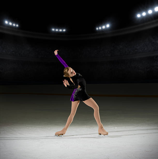 istock Young girl figure skater 636940986