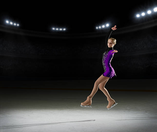 istock Young girl figure skater 636941000