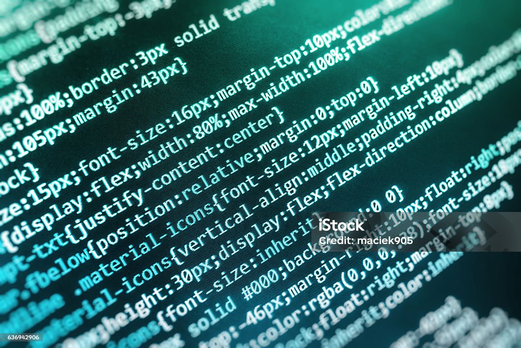 Computer Source Code Programmer Script Developer Stock Photo - Download ...