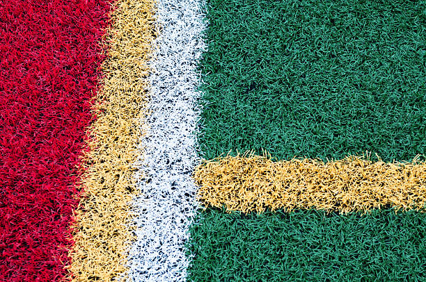 istock Red, yellow, white and green abstract colors 636943108