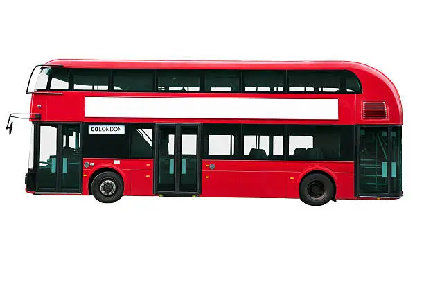 Red Bus London - Isoltaed with Clipping Path