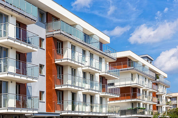 istock Modern apartment buildings, Warsaw, Poland 636944258