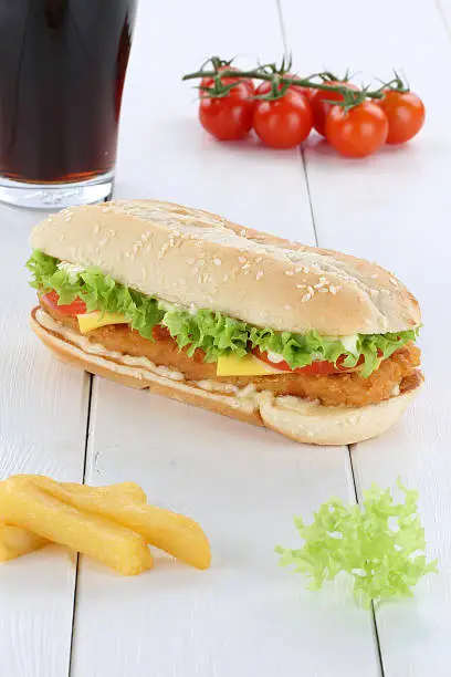 Chickenburger chicken burger hamburger menu meal cola drink fast food