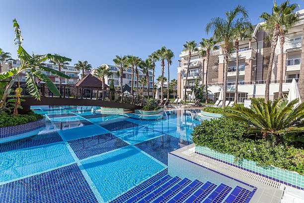 istock luxury Construction hotel  Swimming Pool 636946978