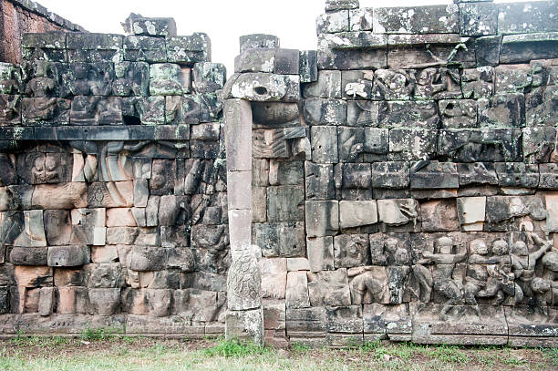 istock Bas-relief in the Terrace of the Elephants 636947046
