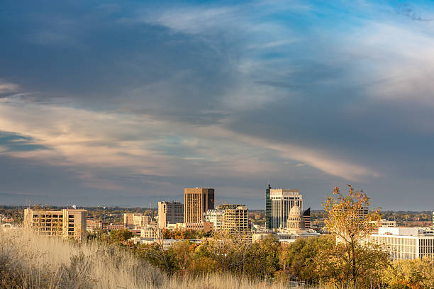 istock Unique view of the Boise Idaho skyline 636947312