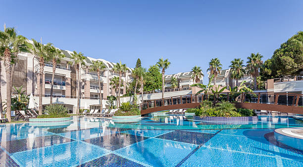 istock luxury Construction hotel  Swimming Pool 636947784