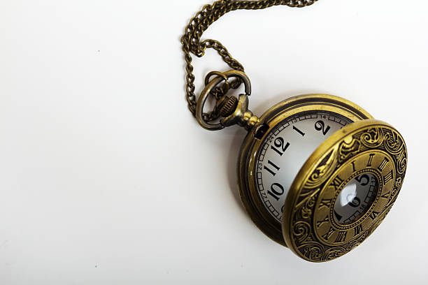 istock Pocket watch against a light background 636948266