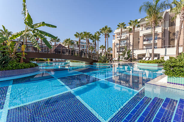 istock luxury Construction hotel  Swimming Pool 636948350