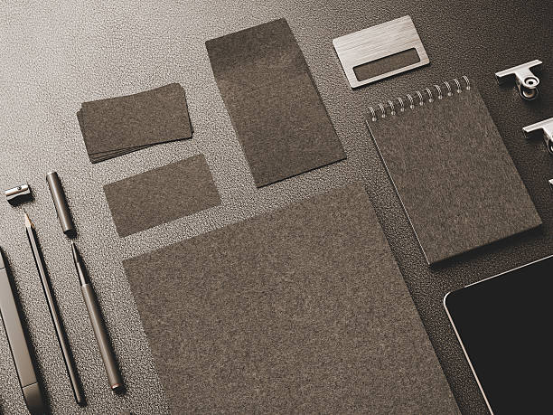 istock Branding stationery mockup scene. 3D illustration 636953736