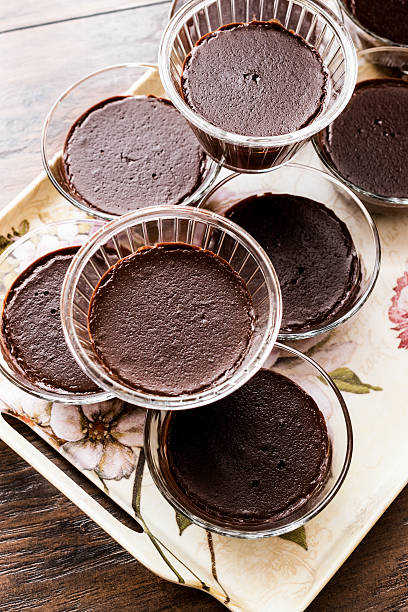 istock Homemade Chocolate Puddings in glass cups 636953788