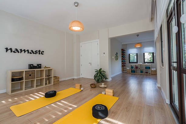 istock Bright modern Yoga and hobby Stuido 636954876