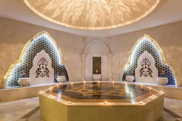 Turkish bath hamam in luxury resort hotel