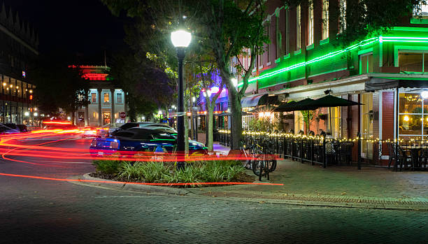 Downtown Gainesville, Florida at Night