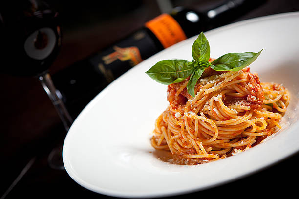 pasta Pasta dishes all'amatriciana stock pictures, royalty-free photos & images